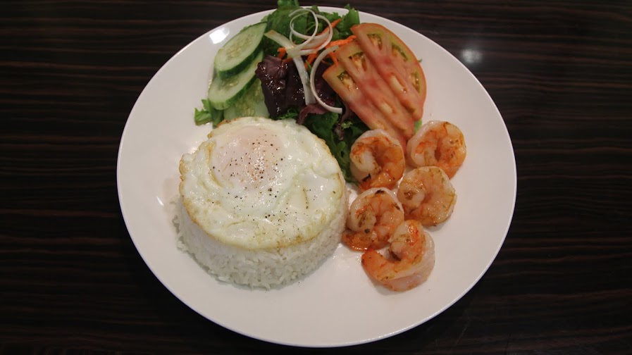 #16 Grilled Shrimp & Egg on Rice